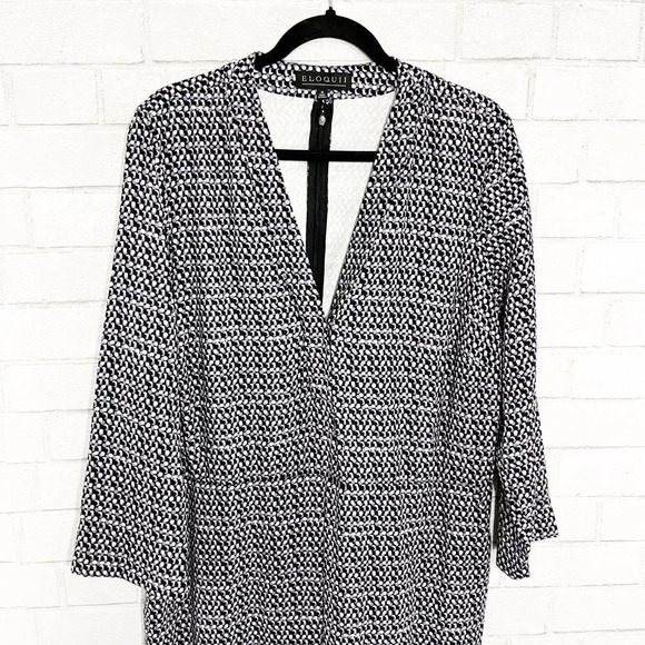 Eloquii Purple Dot Print Long Sleeve Midi Dress w/ Pockets Women's Plus Size 18 - Picture 3 of 8